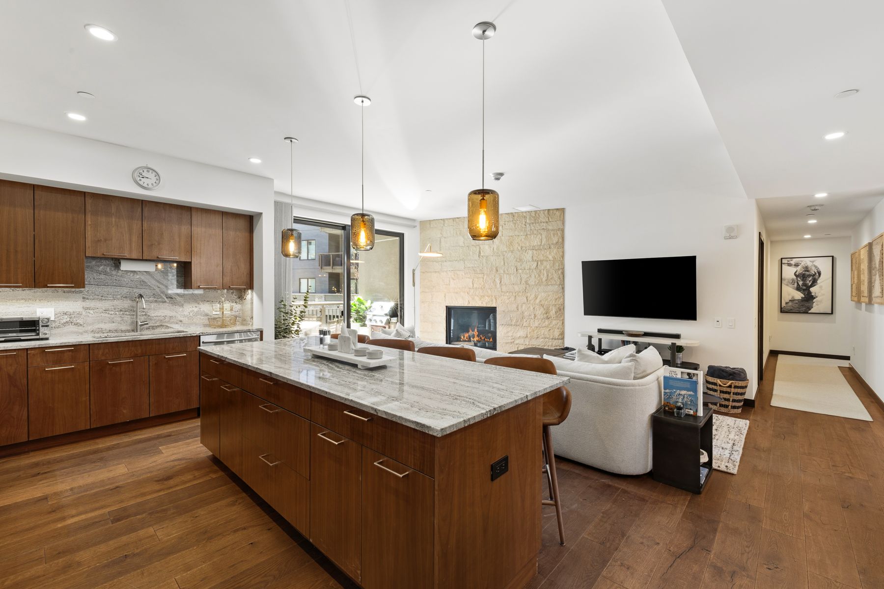 Kitchen and living room
